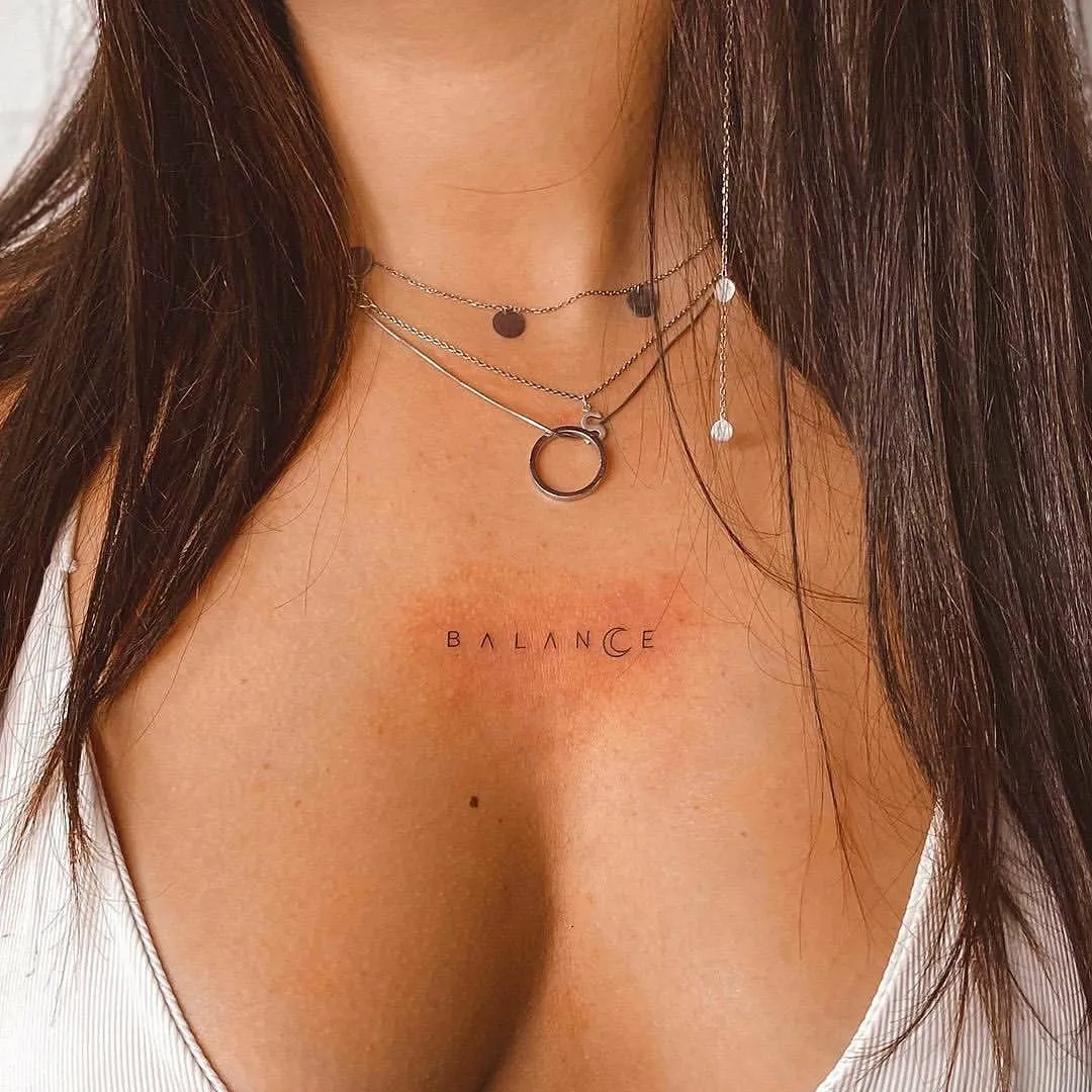 30+ Alluring Sternum Tattoo For Women